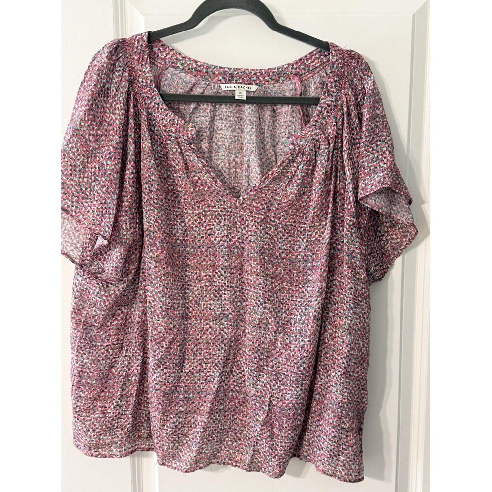 Zac & Rachel Women’s Blouse | XL | Multicolored Floral Print